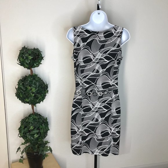 Y2K Vintage Limited Too Sleeveless Dress | Black/White | Medium - Picture 7 of 11